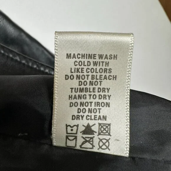 Max Studio Black Faux Leather Moto Jacket - Picture 9 of 10